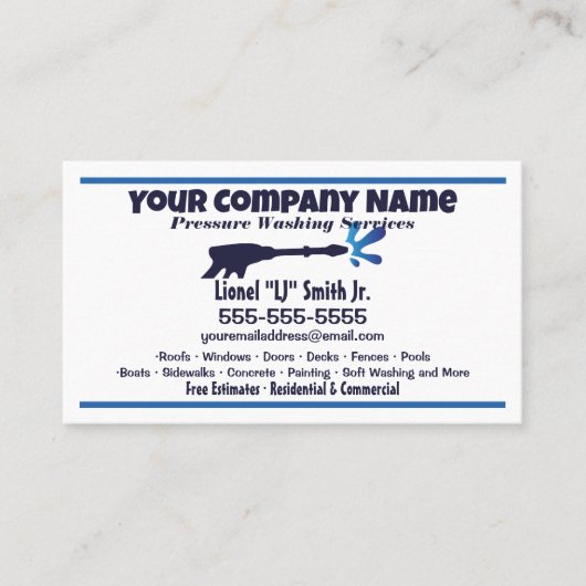 圧力洗浄 名刺 (正面)