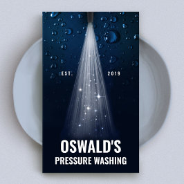 圧力洗浄、洗車自動詳細 名刺