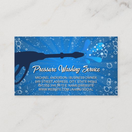 圧力洗浄 | Soap |水スプレー 名刺 (正面)