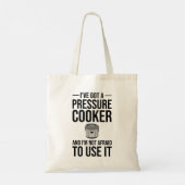 圧力計得を持っている トートバッグ (裏面)