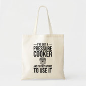 圧力計得を持っている トートバッグ (正面)