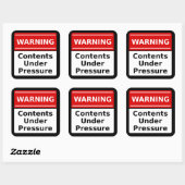 圧力警告のステッカー スクエアシール (シート)