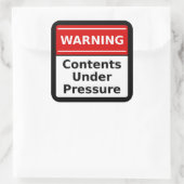 圧力警告のステッカー スクエアシール (バッグ)