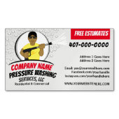 圧力電力洗浄とクリーニングのカスタマイズ マグネット名刺 (正面)