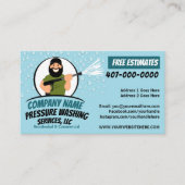 圧力電力洗浄とクリーニングのカスタマイズ 名刺 (正面)