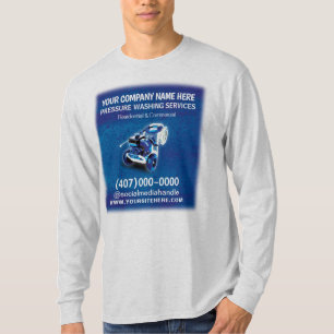 圧力(電力)の洗浄とクリーニングテンプレート Tシャツ