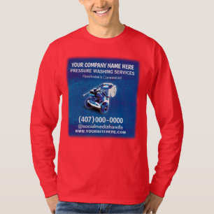 圧力(電力)の洗浄とクリーニングテンプレート Tシャツ