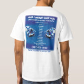 圧力（電源）洗浄/クリーニングテンプレート Tシャツ (裏面)