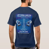 圧力（電源）洗浄/クリーニングテンプレート Tシャツ (裏面)