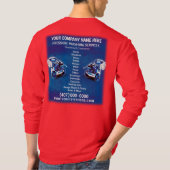 圧力(電源)洗浄/クリーニングテンプレート Tシャツ (裏面)