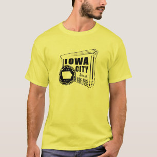圧延のアイオワ・シティの石のTシャツ Tシャツ