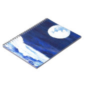 圧延の海は満月の海の下で振ります ノートブック (左側)