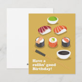 圧延の良い誕生日を持つ シーズンカード (正面/裏面)