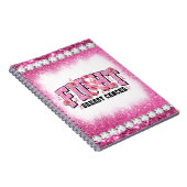 圧搾の乳がん認知月ピンクリボン ノートブック (右側)