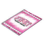 圧搾の乳がん認知月ピンクリボン ノートブック (左側)