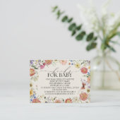 圧搾ワイルドフラワー赤ちゃんシャワーベビー エンクロージャーカード (スタンド正面)