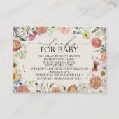 圧搾ワイルドフラワー赤ちゃんシャワーベビー エンクロージャーカード (正面)