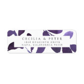 圧搾植物性差出人住所ラベル |バイオレット ラベル (正面)