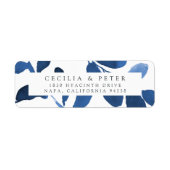 圧搾植物性差出人住所ラベル | Indigo ラベル (正面)