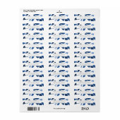 圧搾植物性差出人住所ラベル | Indigo ラベル (フルシート)