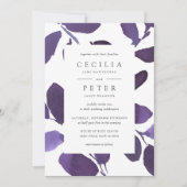 圧搾植物性結婚式招待状 |バイオレット 招待状 (正面)