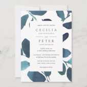 圧搾植物性結婚式招待状 | Azure 招待状 (正面)