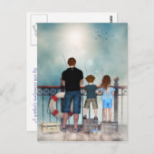 圧痛はがきの海(文字) ポストカード (正面/裏面)