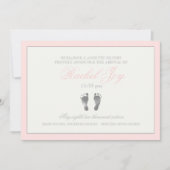 圧痛ピンク誕生のお知らせ 案内状 (正面)