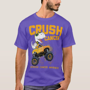 圧砕がん小児癌認識度恐竜T Tシャツ
