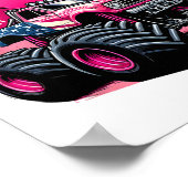 圧砕乳がんトラック乳がん認識度 ポスター (角)