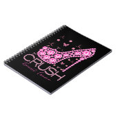 圧砕乳がん認識度きらきら光るピンクリボン ノートブック (左側)