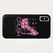 圧砕乳がん認識度きらきら光るピンクリボン Case-Mate iPhoneケース (裏面(横))