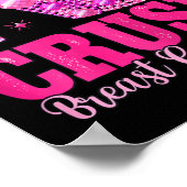 圧砕乳がん認識度ピンクヒール ポスター (角)