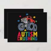 圧砕自閉症モンスタートラック認識度ボーイガール ポストカード (正面/裏面)