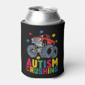圧砕自閉症モンスタートラック認識度ボーイガール 缶クーラー (缶正面)