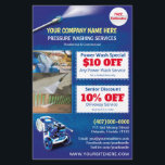 圧迫洗浄ハーフページテンプレート チラシ<br><div class="desc">このカスタマイズ圧力洗浄（パワーウォッシュ）ハーフページフライヤーテンプレートデザインは、お客様のニーズとビジネスに合わせて。この圧力洗浄テンプレートは、圧力洗浄器と水ビーズの背景を表示する。</div>
