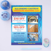 圧迫洗浄フライヤーフルページテンプレート チラシ (シングル)