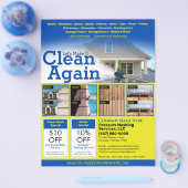 圧迫洗浄フライヤーEDDMテンプレート チラシ (シングル)