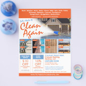 圧迫洗浄フライヤーEDDMテンプレート チラシ (シングル)