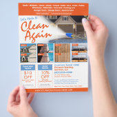 圧迫洗浄フライヤーEDDMテンプレート チラシ (手)