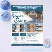 圧迫洗浄フライヤーEDDMテンプレート チラシ (シングル)