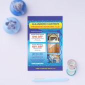 圧迫洗浄半頁フライヤーテンプレート チラシ (シングル)