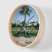 在住者は婚約したエジプトで造園 壁時計 (傾斜)