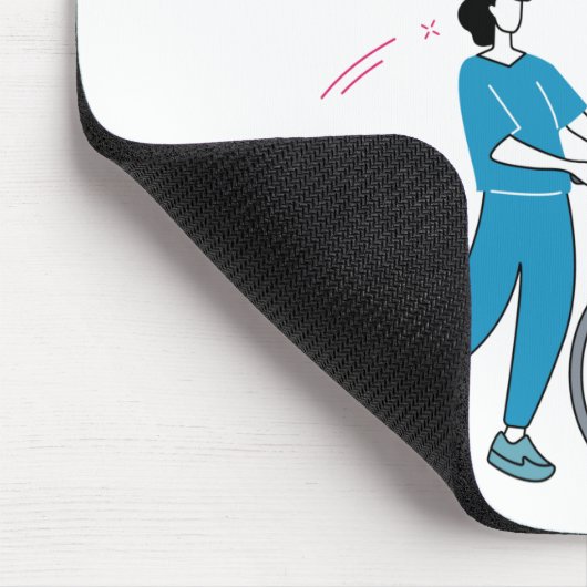 在宅介護気に施設の乗務員 マウスパッド (コーナー)