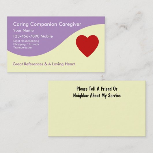 在宅介護者名刺 名刺 (正面/裏面)