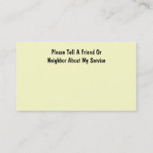 在宅介護者名刺 名刺 (裏面)