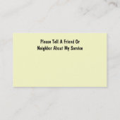 在宅介護者名刺 名刺 (裏面)