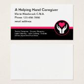 在宅介護者C.N.A.ハート名刺 (正面&裏面)