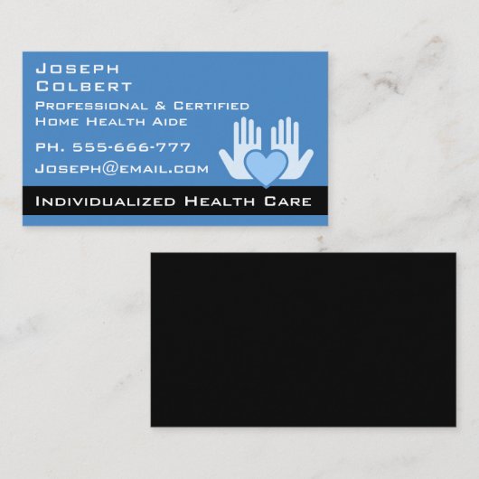 在宅保健師看護助手 名刺 (正面/裏面)