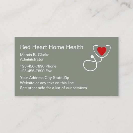 在宅保健看護サービス 名刺 (正面)